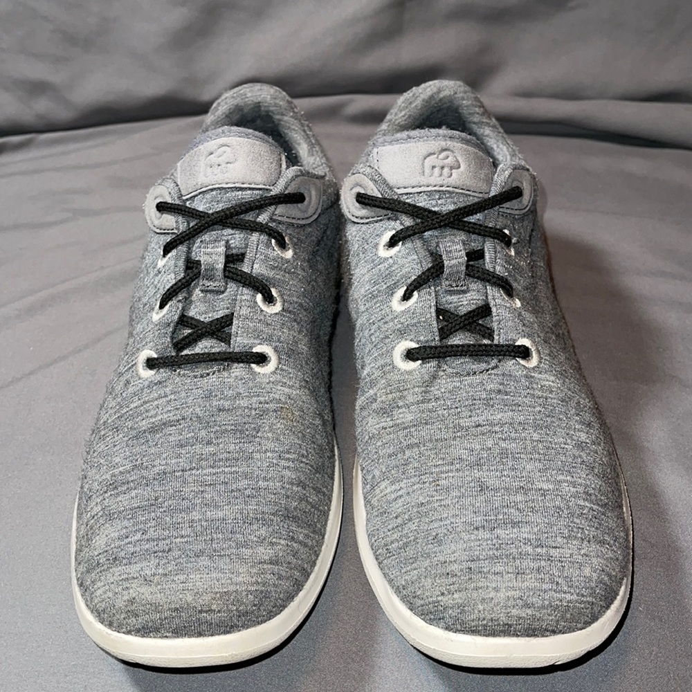 Pre-owned Merinos Men's Lace Up Grey Wool Shoes